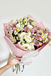 Rožinių atspalvių puokštė