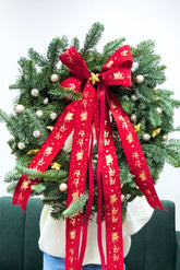 Christmas Wreath with Red Ribbon