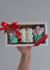 Žvakių komplektas „Tulpių švelnumas“