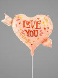 Folinis balionas “Love you” pripildytas helio dujomis